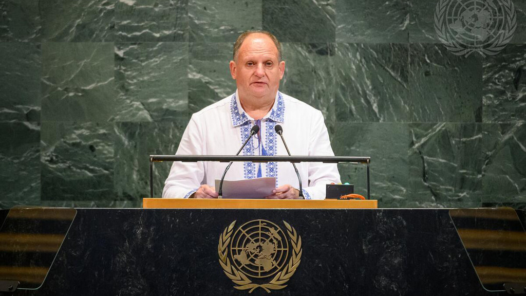 Постпред Республики Молдова при ООН обращается к Генассамблее. 